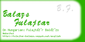 balazs fulajtar business card